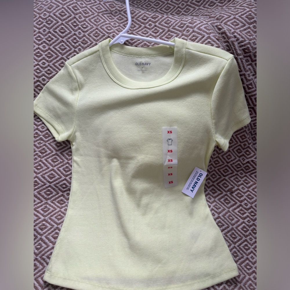NEON yellow old navy xs t-shirt.